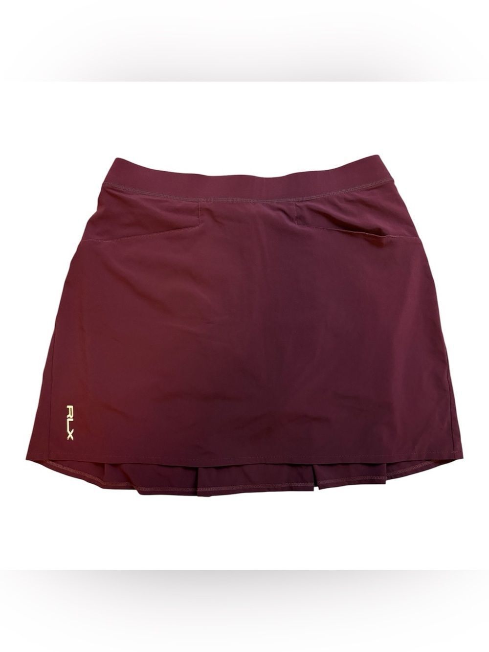 RLX Ralph Lauren Golf Core 17” Skort Burgundy Pickleball Medium Pockets $138
